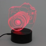 Светильник ночник «3D-Фотоаппарат» на пластиковой подставке, с включателем USB