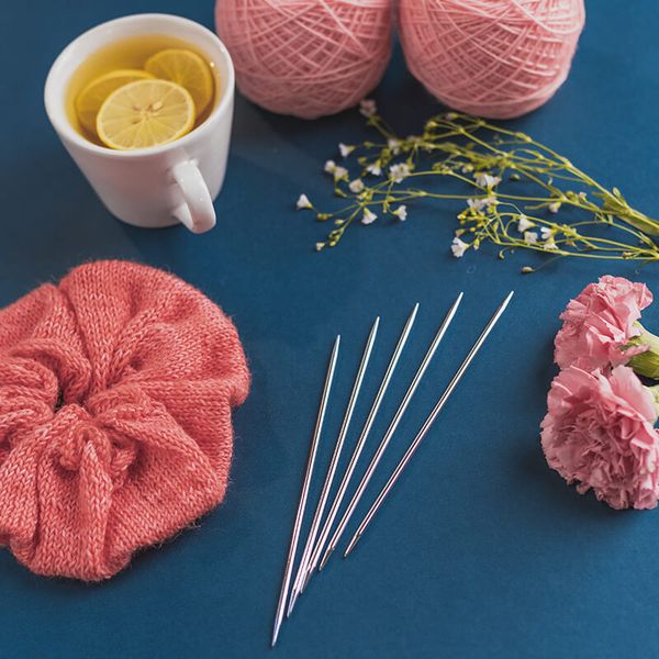 Спицы чулочные (носочные) Knit Pro Nova Metal 4 мм / 20 см, никелированная латунь, серебристый, 5 шт, 10109
