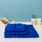 Полотенце махровое 70*120см «Comfort» цвет сапфировый 04-040, плотность 300гр/м2 TJ, с петелькой-подвесом