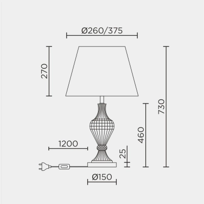 Настольный светильник MODELUX ML.5506.01TL CR