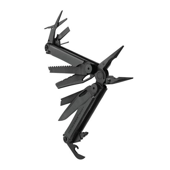 Мультитул-инструмент Leatherman Wave Black (18 инструментов)(10см)(241г.)(чехол: нейлон MOLLE-BLACK)