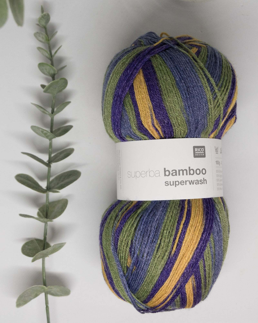 -50% Rico Superba Bamboo Superwash (Носочная пряжа) 100г