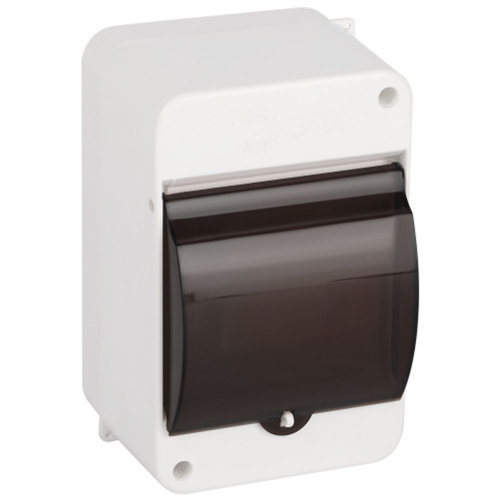 Корпус пластиковый навесной ЭРА SIMPLE КМПн 1/4 IP30 прозрачная крышка белый | Корпуса пластиковые распределительные