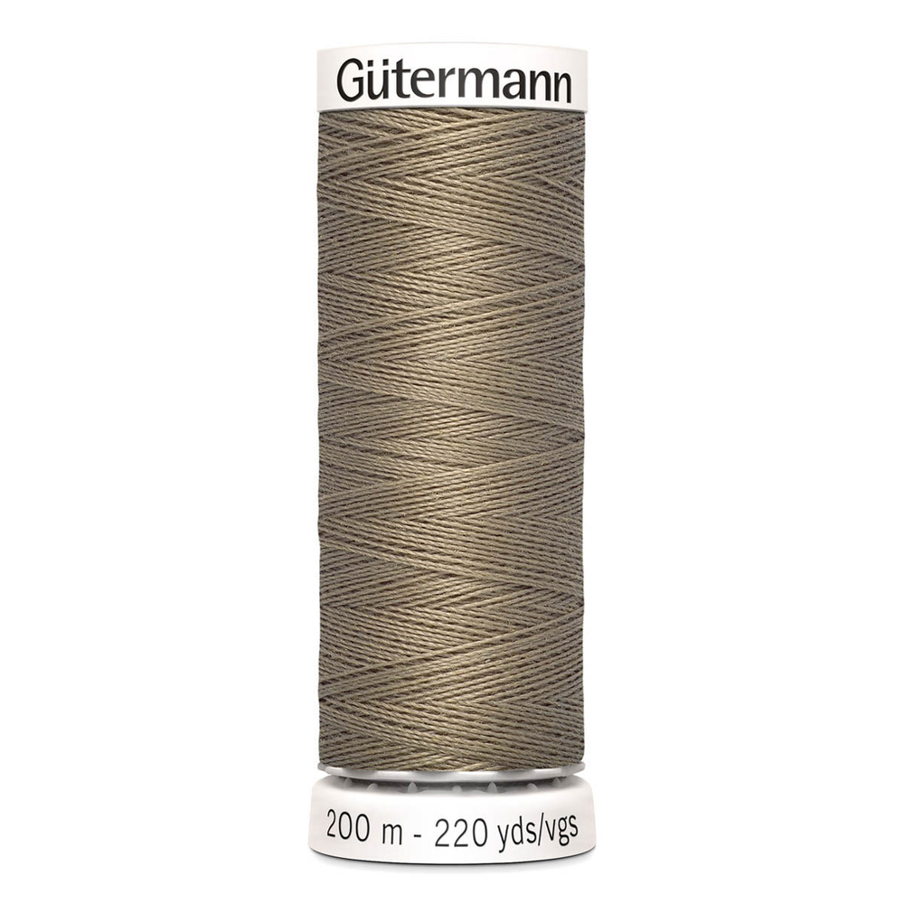 01 Нить Sew-All 100/200 м для всех материалов, 100% полиэстер Gutermann 748277 (724 бледно серо-коричневый)