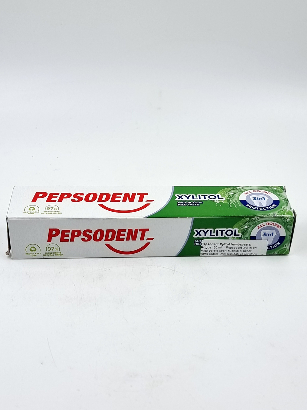 Зубная паста Pepsodent Xylitol Фторсодержащая 50 мл (Из Финляндии)