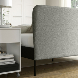 IKEA SLATTUM  (ИКЕА СЛАТТУМ)  -  Чехол на изголовье - Эреруд серый/бежевый 140 см