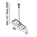 Подвес тросовый 2шт Maytoni Exility TRA034SW-2W