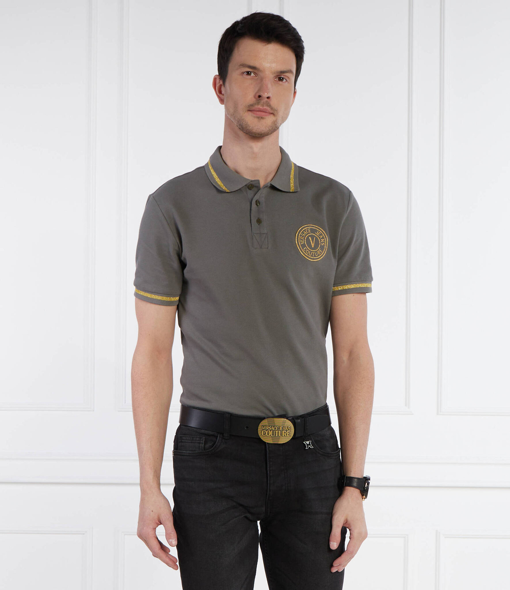 Поло Versace Jeans Couture - графитовый(76GAGT02CJ01T)