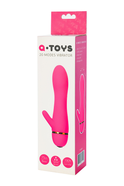 Вибратор с клиторальным стимулятором A-Toys by TOYFA Liby , силикон, розовый, 15 см