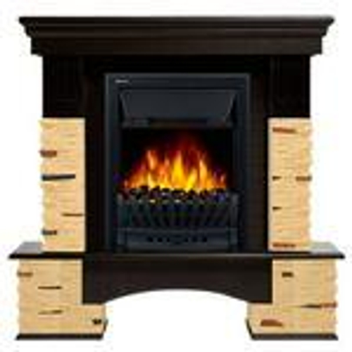 Портал Firelight Pietra Nuovo Classic камень сланец натуральный, шпон темный дуб
