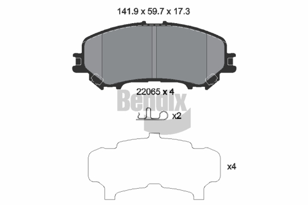 BENDIX Braking - BPD1485-BEN - Brake Pad Set, disc brake