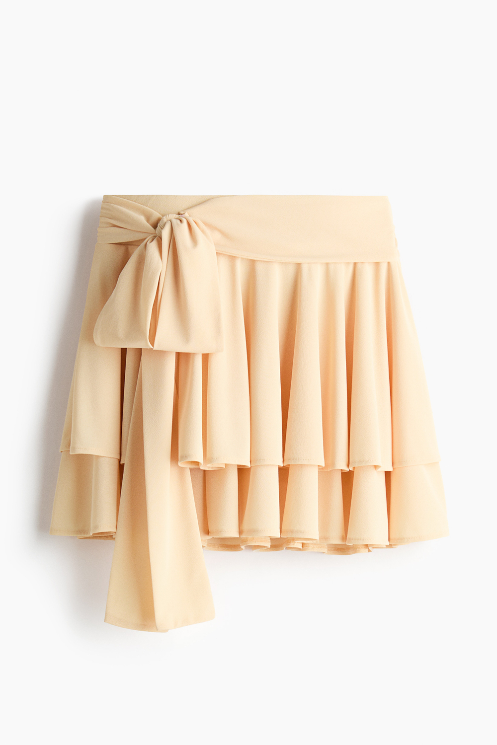 Слоёная мини-юбка с поясом-кушаком - H&M