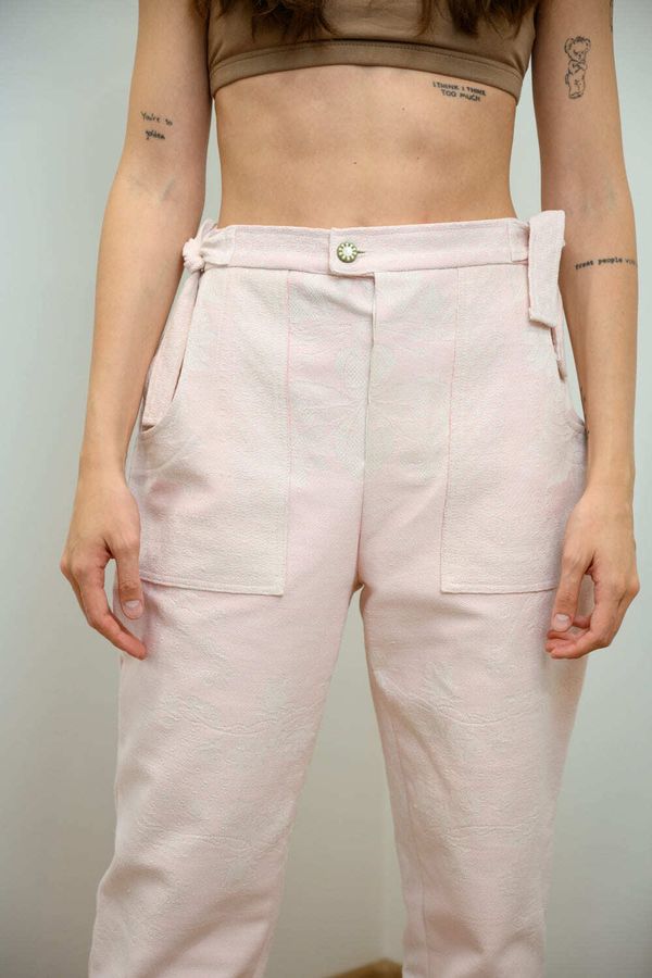 Брюки с Цветами / Light Pink Trousers светло-розовые - фото 4