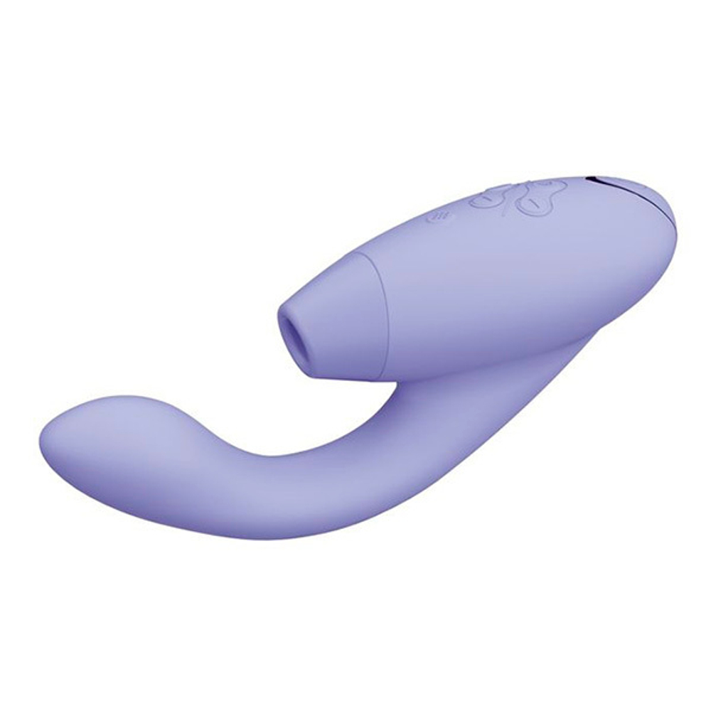 Сиреневый вибратор 20,3см с вакуумным стимулятором Womanizer Duo 2 Lilac WZ142SG4