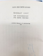 "Москва 1937" Лион Фейхтвангер
