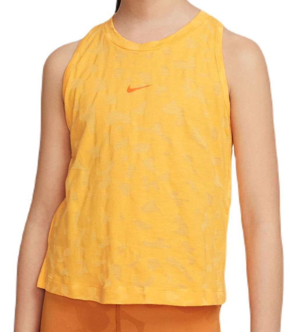 Футболка для девочки теннисная Nike Dri-Fit One Tank - vivid orange/safety orange