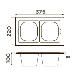 Контейнеры Omoikiri DC-04-2-IN