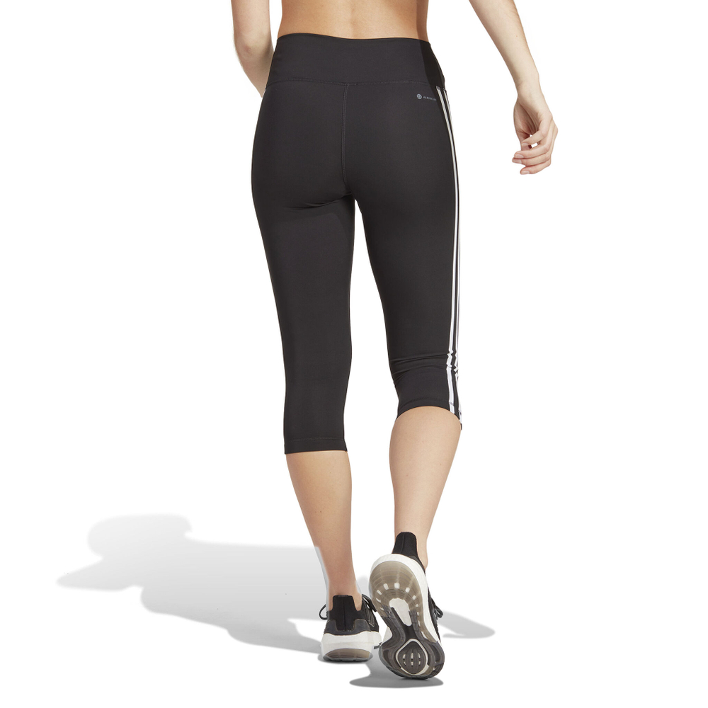 Женские теннисные брюки adidas Essentials Train 3-Stripes High-Waisted Tight Women - Black
