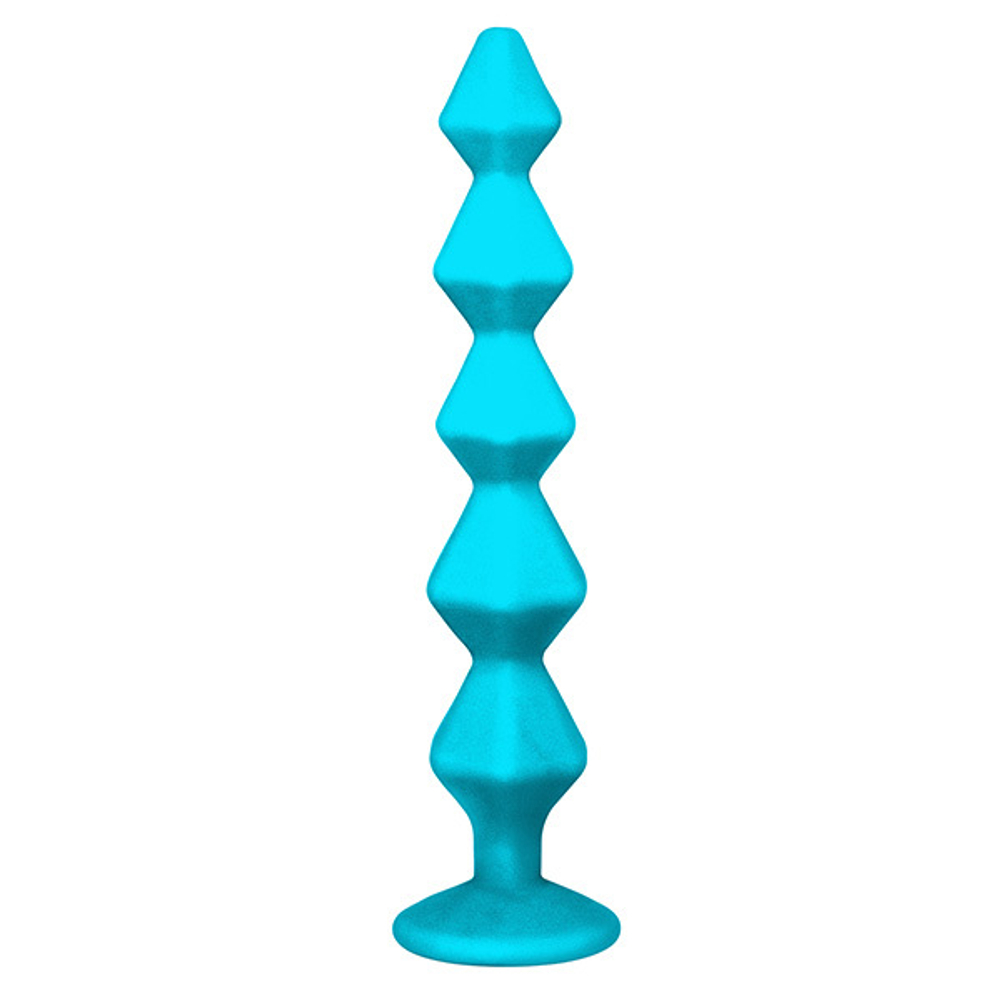 Анальная цепочка 17,7см с кристаллом Lola Games Emotions Buddy Turquoise 1400-02lola