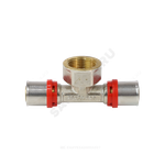 Тройник МП латунь никель пресс Дн 32х3/4"х32 ВР ГОСТ 32415-2013 8011 Aquasfera 8011-06