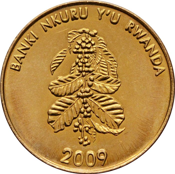 5 франков 2009 Руанда