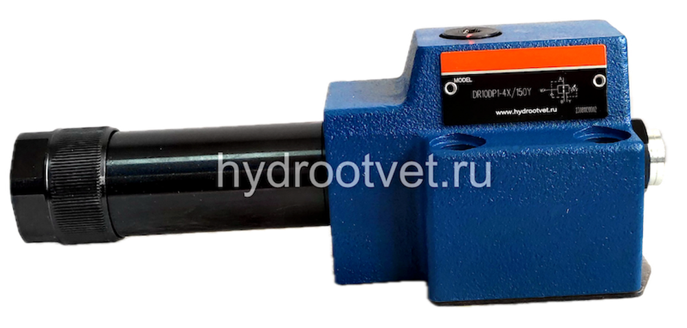 DR10DP1-4X/210Y - Редукционный клапан Ду 10 трехлинейный, прямого действия с давлением регулировки до 210 бар, 1 = рукоятка, обратный клапан - есть
