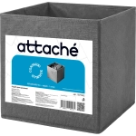 Короб для хранения Attache, размер 40х40х30см, серый, с молнией
