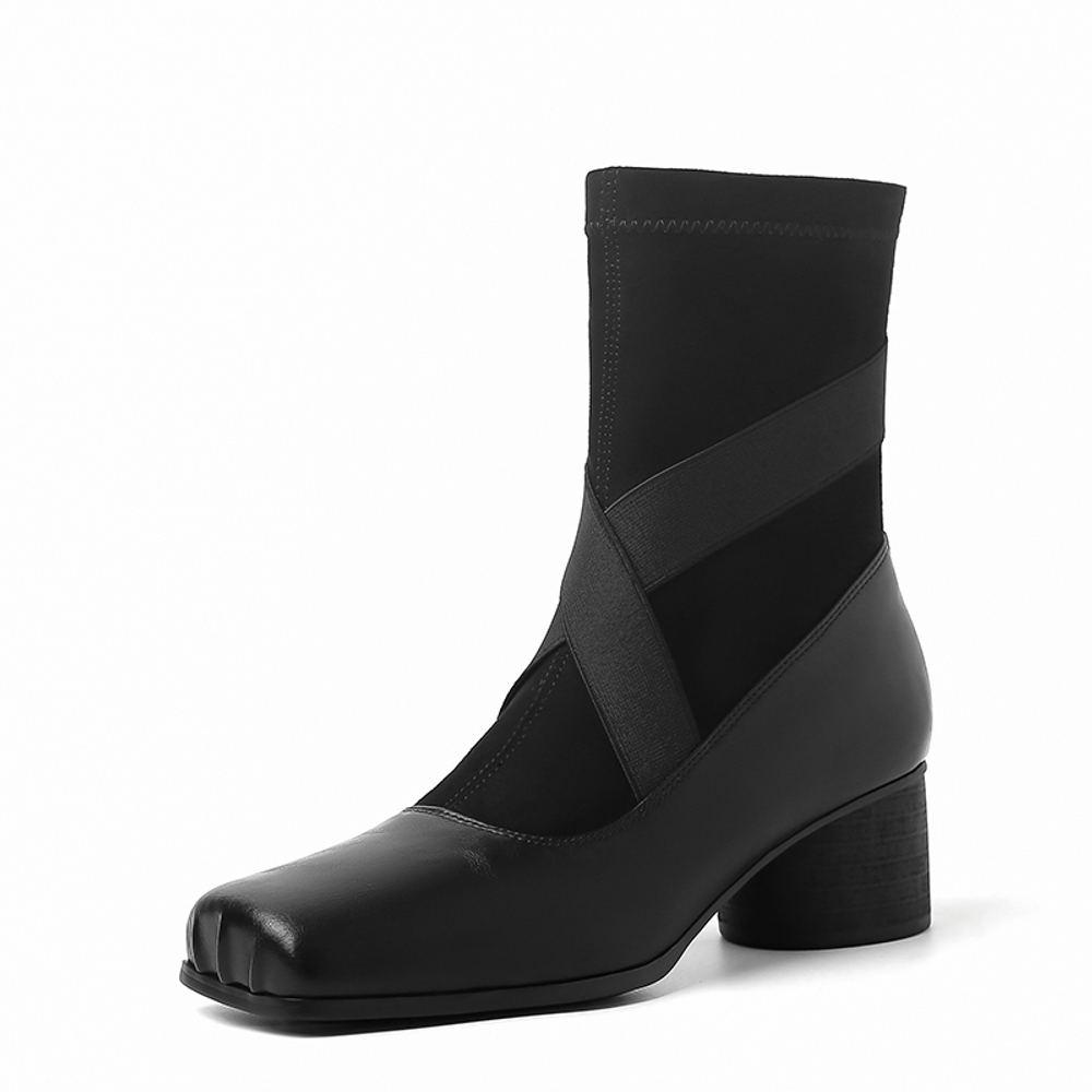 RAPHAEL SONA Cow Leather Ankle Boots 5cm Women"s