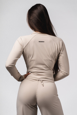Кофта на молнии Deni x NEBBIA Fitness Zip Tracktop 314 Кремовая