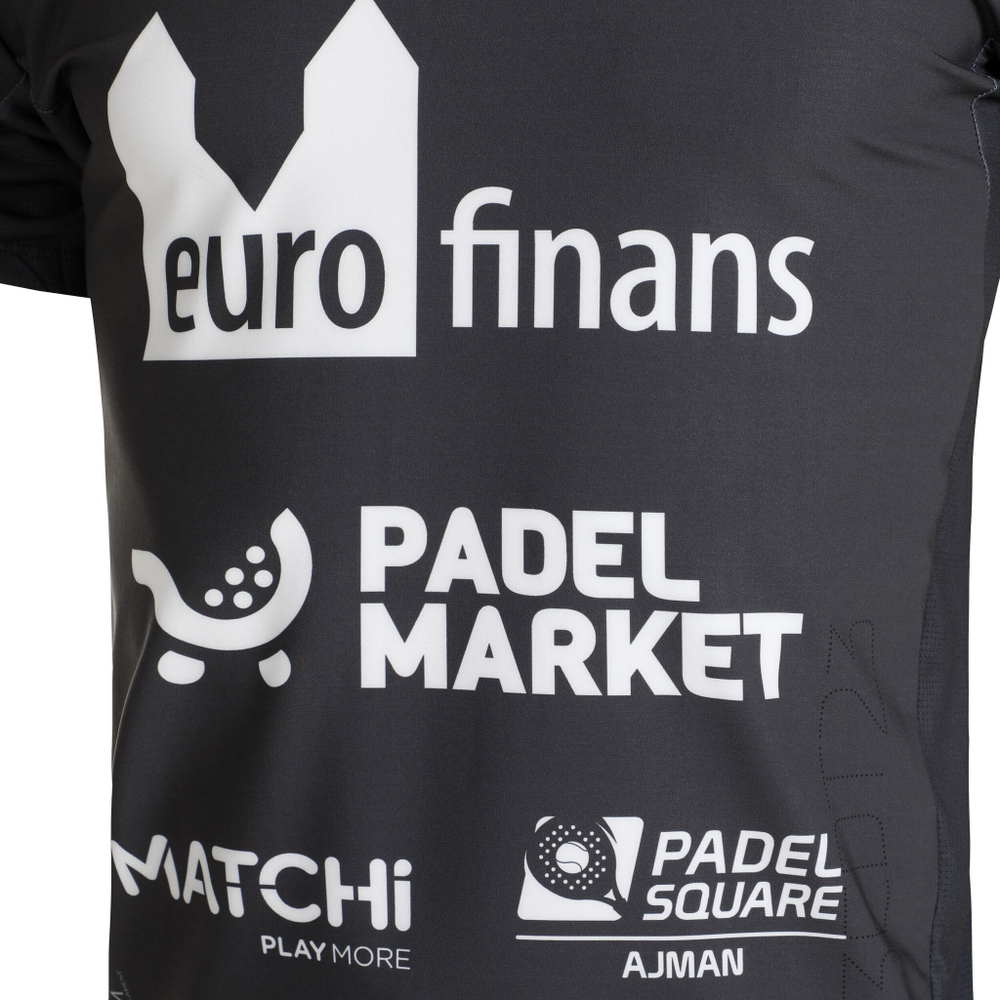 Мужское теннисное поло Bullpadel Oden Paquito Navarro T-Shirt Men - Black