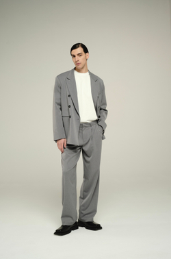 Брюки широкие | grey