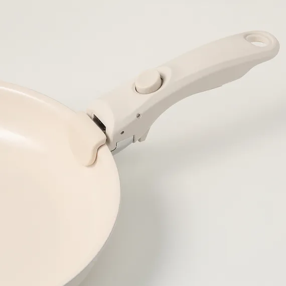 Сковорода с крышкой и съемной ручкой smart ceramic, D24 см