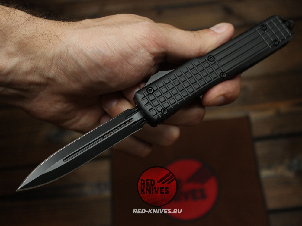 Нож Microtech Ultratech Delta Shadow Frag D/E - клинок кинж., черный + запчасти МТ2