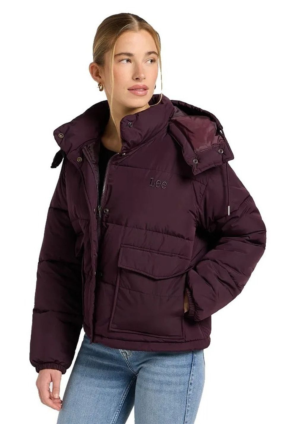 Куртка SHORT PUFFER WITH HOOD 112372631