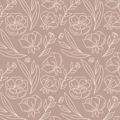 Пионы, листья, цветы. Контур. Peonies, leaves, flowers. Line art