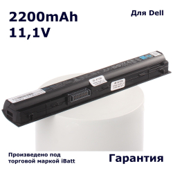 Аккумулятор iBatt 2200mAh, для FRR0G RFJMW 451-11980 451-11978 7FF1K 9GXD5 K4CP5 451-11979 312-1241 UJ499 5X317 11HYV F7W7V NGXCJ