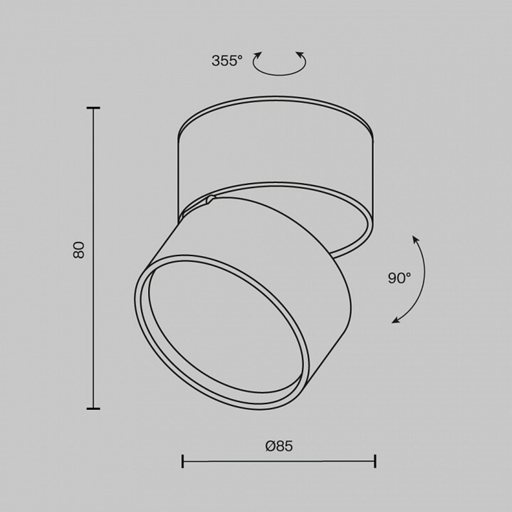 Накладной светильник Maytoni Onda C024CL-12W2.7K-B-1
