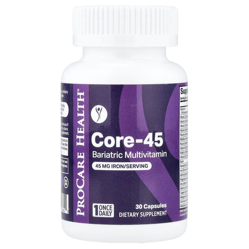 ProCare Health, Core-45, бариатрические мультивитамины, 30 капсул