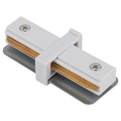 Коннектор питания ЭРА TR-1PA-IC WH для однофазного шинопровода прямой белый | Однофазный шинопровод и аксессуары
