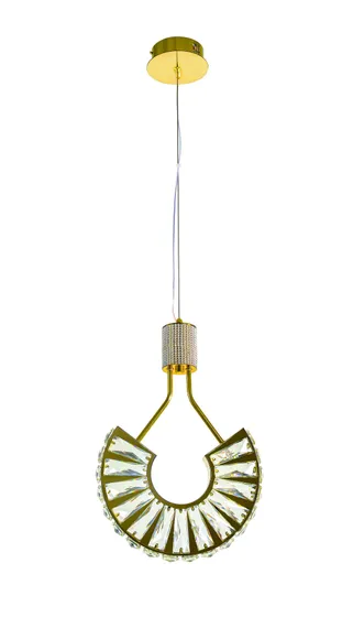 Светильник подвесной светодиодный NewRgy 6019E/10W GOLD+CLEAR, 10 Вт, золотой и прозрачный