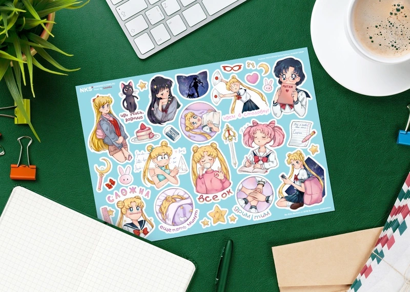 Лист стикеров Sailor Moon NKS