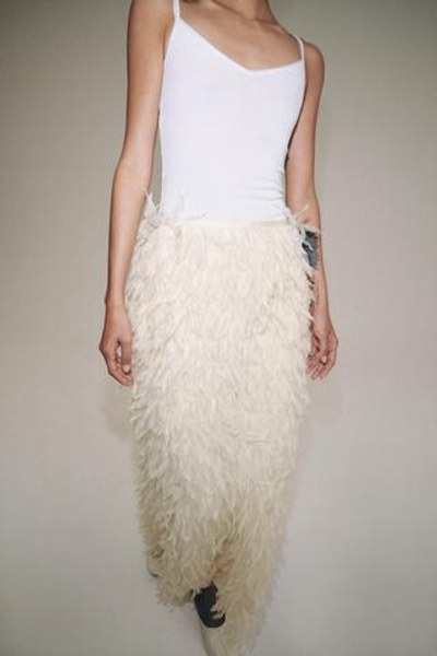 ЮБКА С ПЕРЬЯМИ — ZW COLLECTION LIMITED EDITION — ZARA