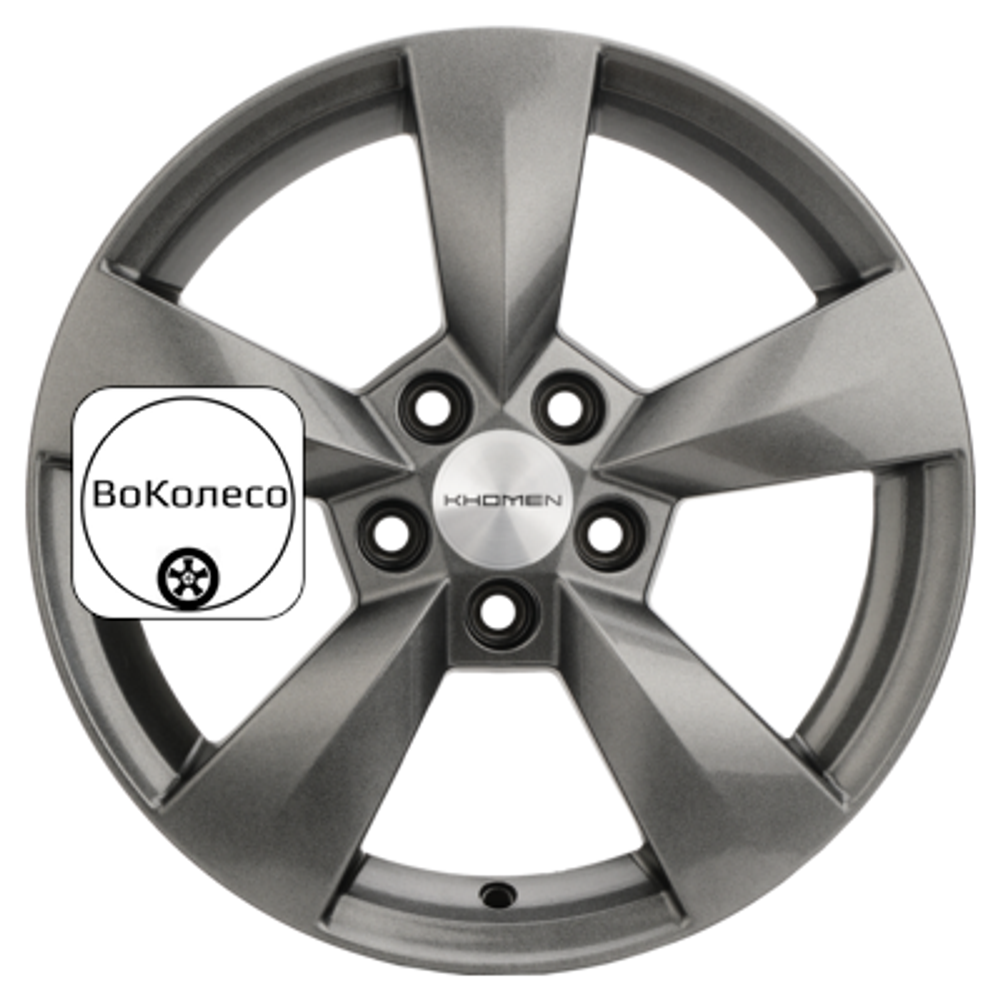 6x15/5x100 ET43 D57,1 KHW1504 (Fabia) G-Silver Khomen Wheels