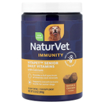 NaturVet, Immunity, VitaPet™, витамины для пожилых людей с кальцием, для собак, бекон и курица, 120 жевательных таблеток, 360 г (12,6 унции)
