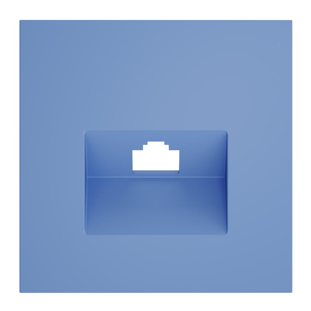 Накладка для розетки компьютерной RJ45 кат.6, (деним) Voltum S70 VLS001315