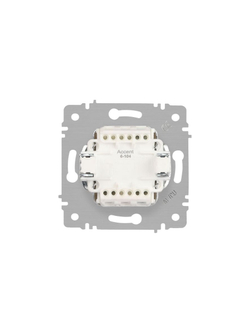 Выключатель 2-кл. СП Accent 6-104-01М 10А IP20 250В AL/CU бел. матов. Intro Б0063456