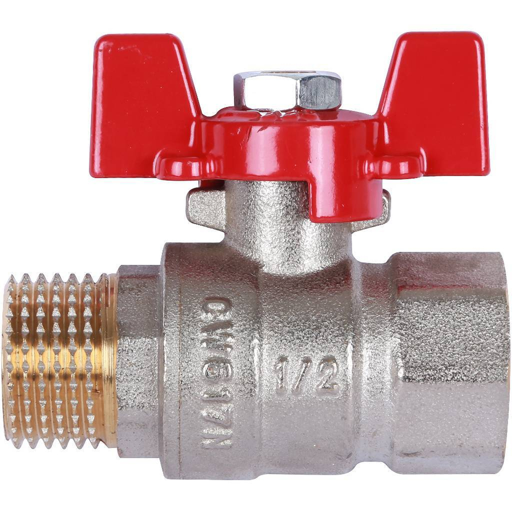 ROMMER Шаровой кран   1/2" ВН/НР, ручка бабочка