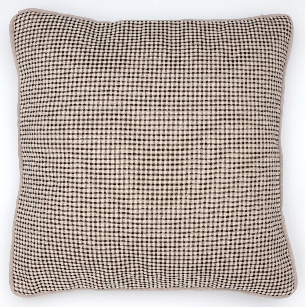 CUBEПодушка декоративная 45х45 кремово-черная клетка Textil Roig 45x45