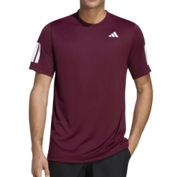 Мужская теннисная футболка Adidas Club Tennis Climacool 3-Stripes - maroon