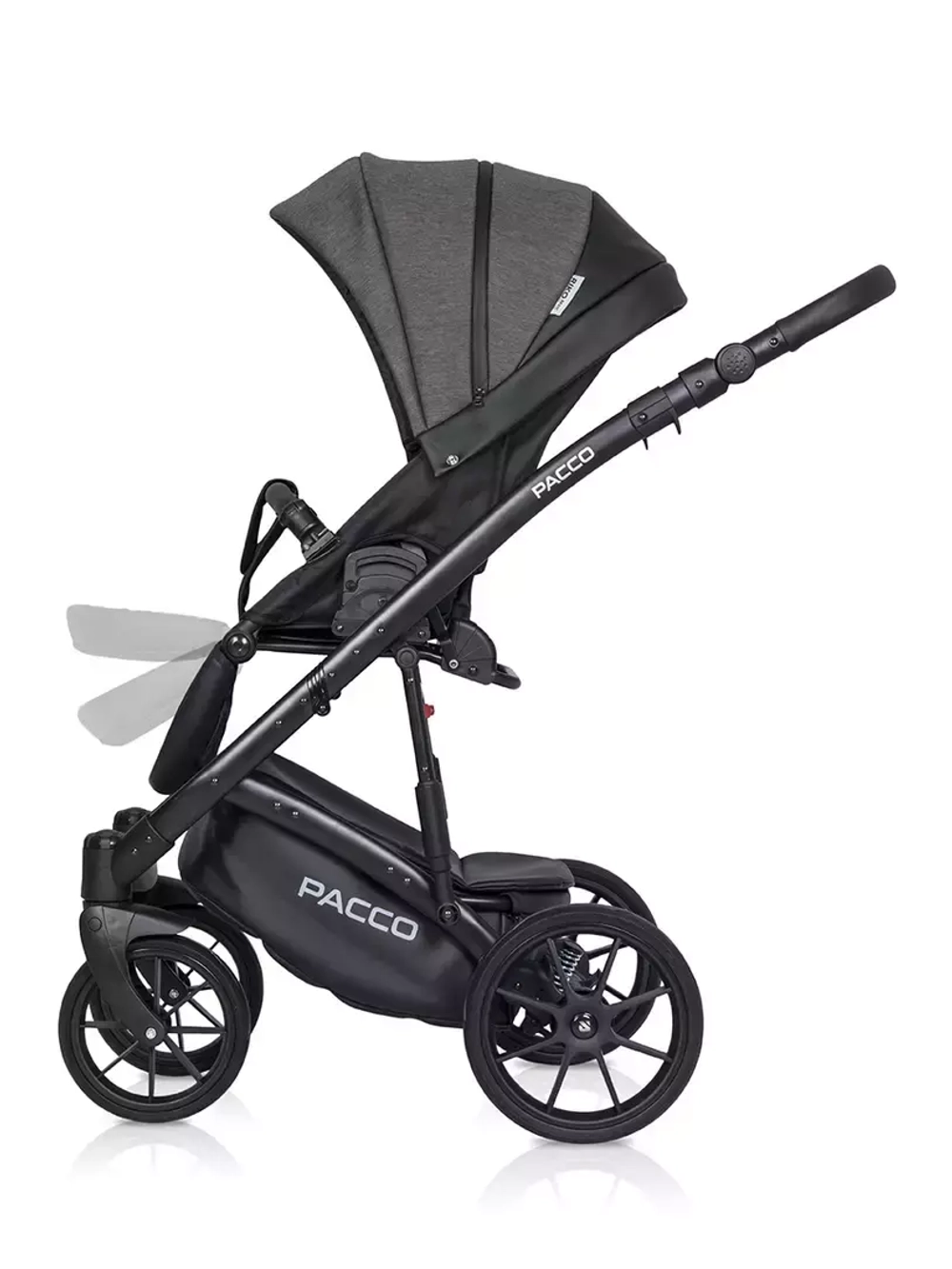 Коляска  PACCO (3 в 1) (RIKO BASIC) 04 Carbon (темно-серый-черный)